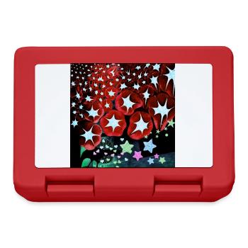 painting, stars, abstract, raven, bird - Lunchbox - red - Front