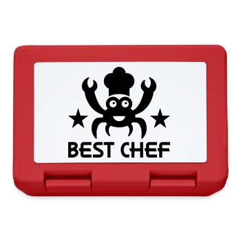 Best chef (crab, chef's hat, stars) - Lunchbox - red - Front