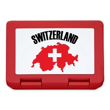 Switzerland Map Swiss Flag - Lunchbox - red - Front
