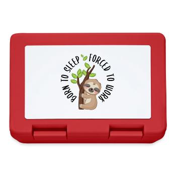 Paresseux paresseux paresseux - né pour dormir - Boîte à goûter - rouge - Devant