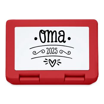 Du wirst Oma 2025 - Brotdose - Rot - Vorne