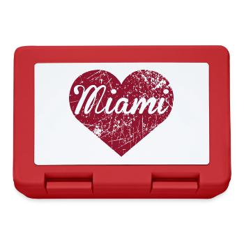 Miami Herz - Brotdose - Rot - Vorne