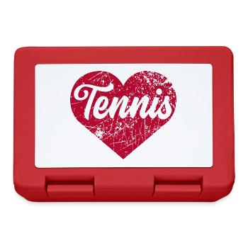 Tennis Herz - Brotdose - Rot - Vorne