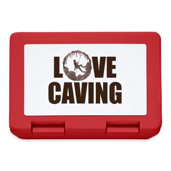 Love Caving - Speleology Potholing Caver - Lunchbox - red - Front