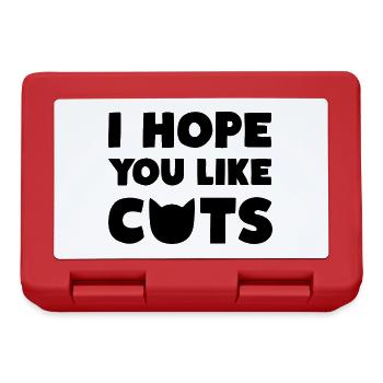 I Hope You Like Cats Katzen - Lunchbox - red - Front