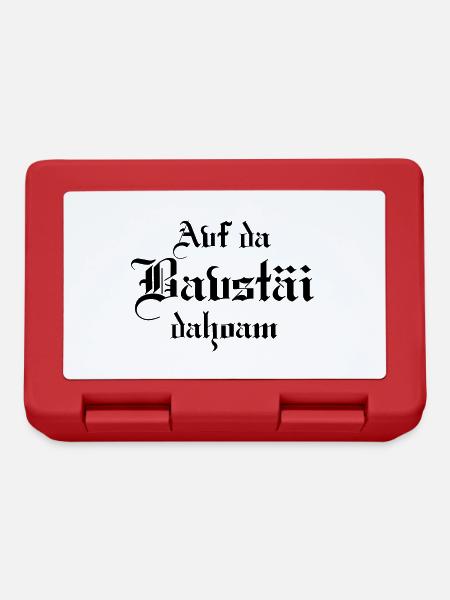 Auf der Baustelle zuhause - Brotdose - Rot