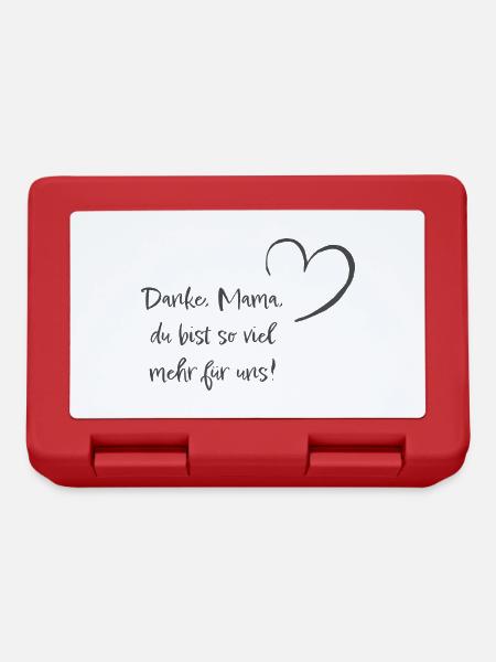 Danke, Mama, du bist so viel mehr für uns! - Brotdose - Rot