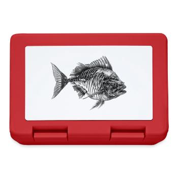 Diagrammatic drawing of a Piranha - Brotdose - Rot - Vorne