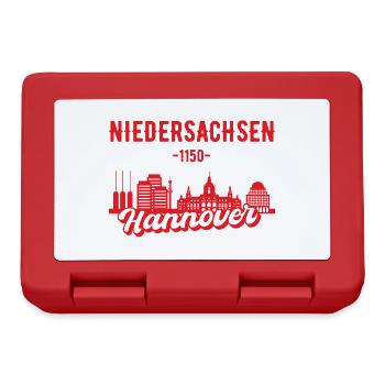 Hannover Skyline Geschenk - Brotdose - Rot - Vorne