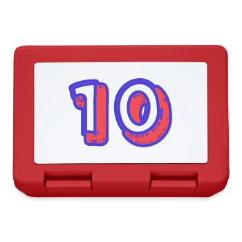 10. 10 YEARS. 10th ANNIVERSARY. 10 YEAR ANNIVERSARY. - Lunchbox - red - Front