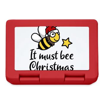 Weihnachten Biene must bee christmas - Brotdose - Rot - Vorne