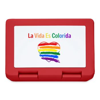 La Vida es colorida - Brotdose - Rot - Vorne