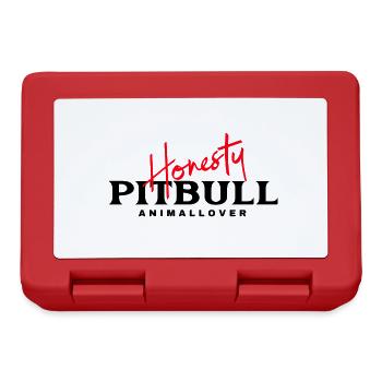 Pitbull Animal Lover Dog - Brotdose - Rot - Vorne