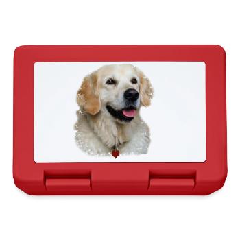 J'aime Golden Retriever - Boîte à goûter - rouge - Devant