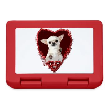 Maman ma mère aime les Chihuahuas saint valentin - Boîte à goûter - rouge - Devant