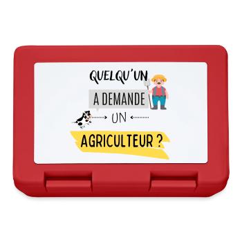 Quelqu'un a demandé un agriculteur ? - Boîte à goûter - rouge - Devant