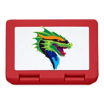 Ein Schönes und Lustiges Drachen Design - Brotdose - Rot - Vorne