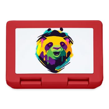 Ein Schönes und Lustiges Panda Design - Brotdose - Rot - Vorne