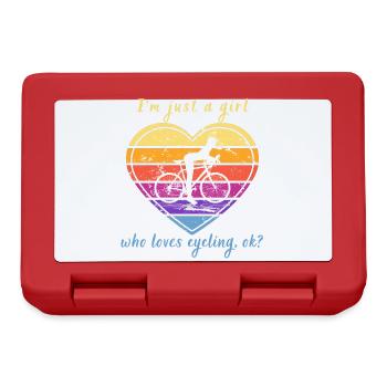 I'm just a girl who loves cycling - Lunchbox - red - Front