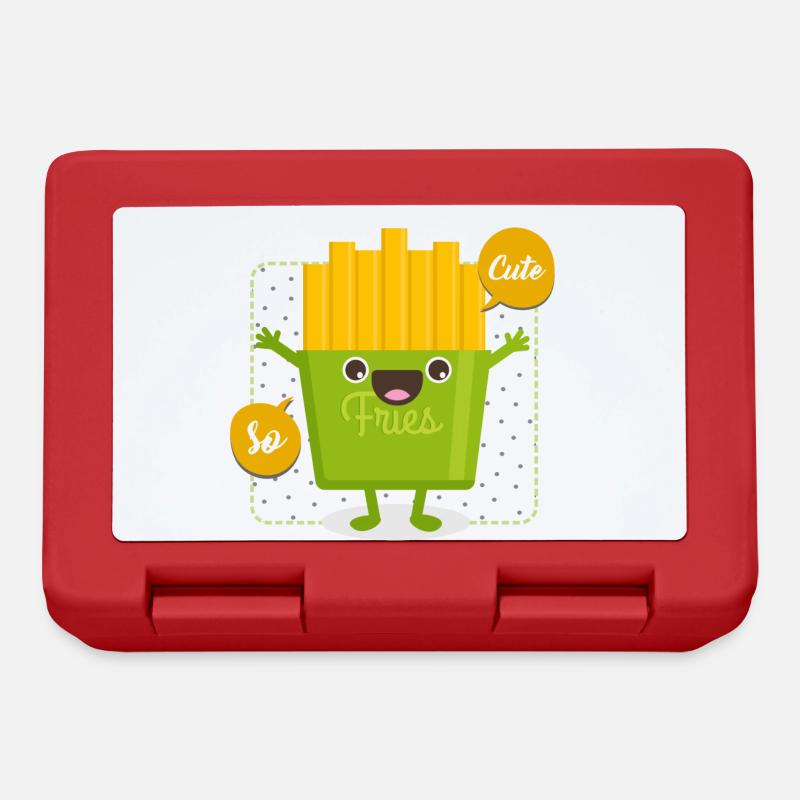 frites cute - Boîte à goûter - rouge