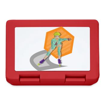 Recreational Sports Skate Skater Skater Roller Girl - Lunchbox - red - Front