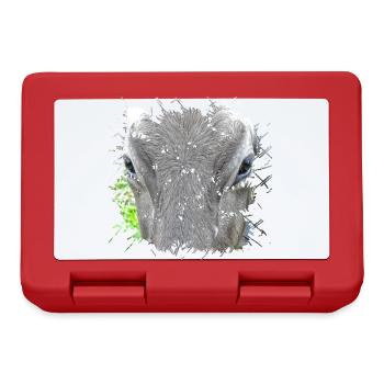 Animal gris avec 4 lettres - Boîte à goûter - rouge - Devant