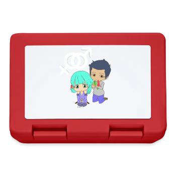 MANGA COUPLE COUPLE LOVE CUTE DRAWN ANIME - Lunchbox - red - Front