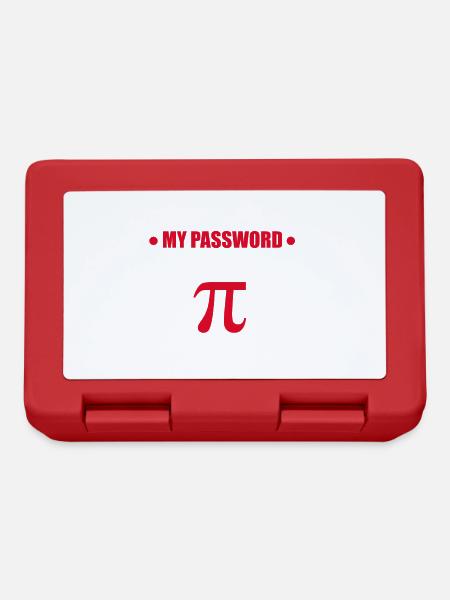 MatheSymbol My Password is the last 8 digits of PI - Boîte à goûter - rouge