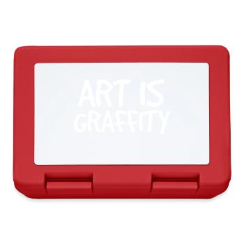 ART est un graffiti - Boîte à goûter - rouge - Devant