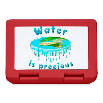 L'eau est précieuse - Boîte à goûter - rouge - Devant