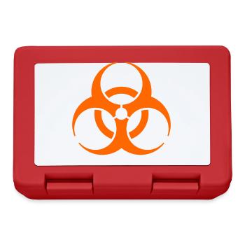 Biohazard symbol Orange Auf dem Herzen - Brotdose - Rot - Vorne