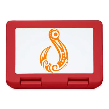 Maori Fishhook Matau Orange - Brotdose - Rot - Vorne