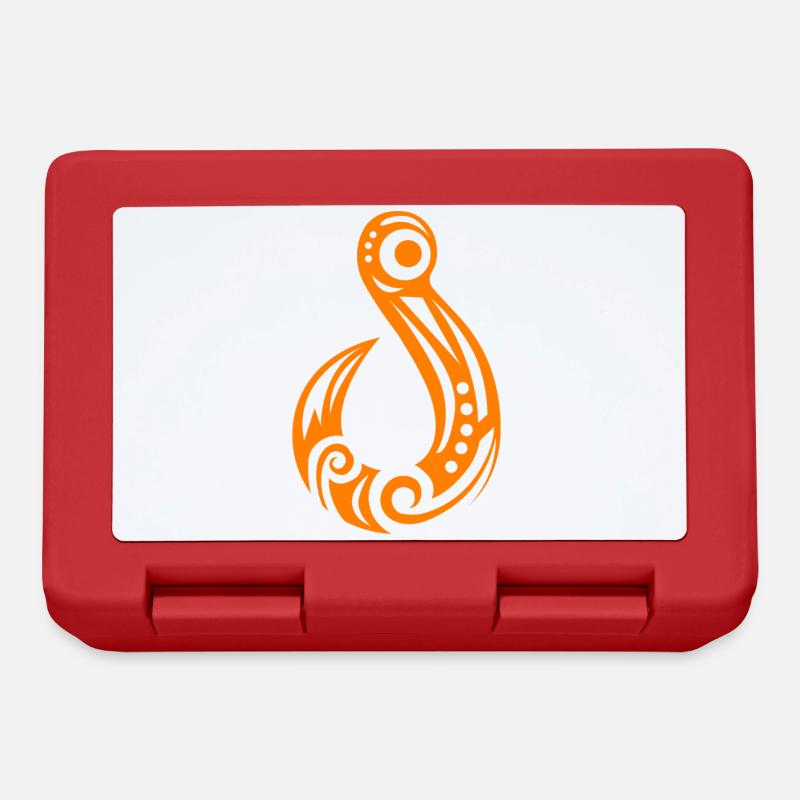 Maori Fishhook Matau Orange - Brotdose - Rot