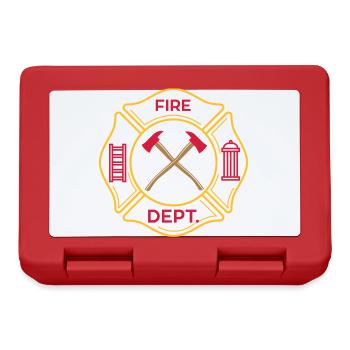 Groupe de pompiers pompiers - Boîte à goûter - rouge - Devant