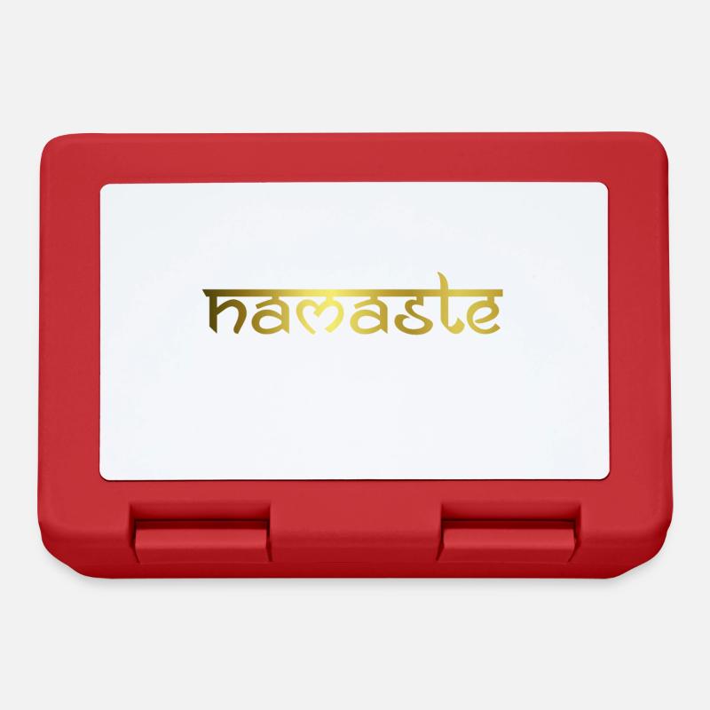 Namaste - gold - Lunchbox - red