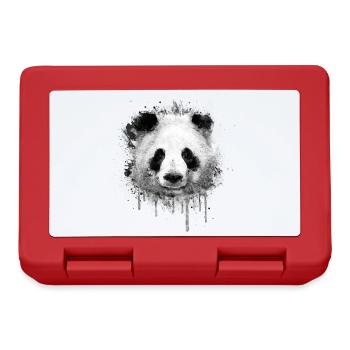 Cool Artistic Panda Portrait ( watercolor design) - Lunchbox - red - Front