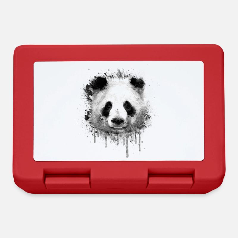 Cool Artistic Panda Portrait conception d'aquarell - Boîte à goûter - rouge