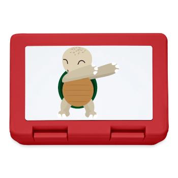 Dabbing Dabbing Sea Turtle - Gift Idea - Lunchbox - red - Front