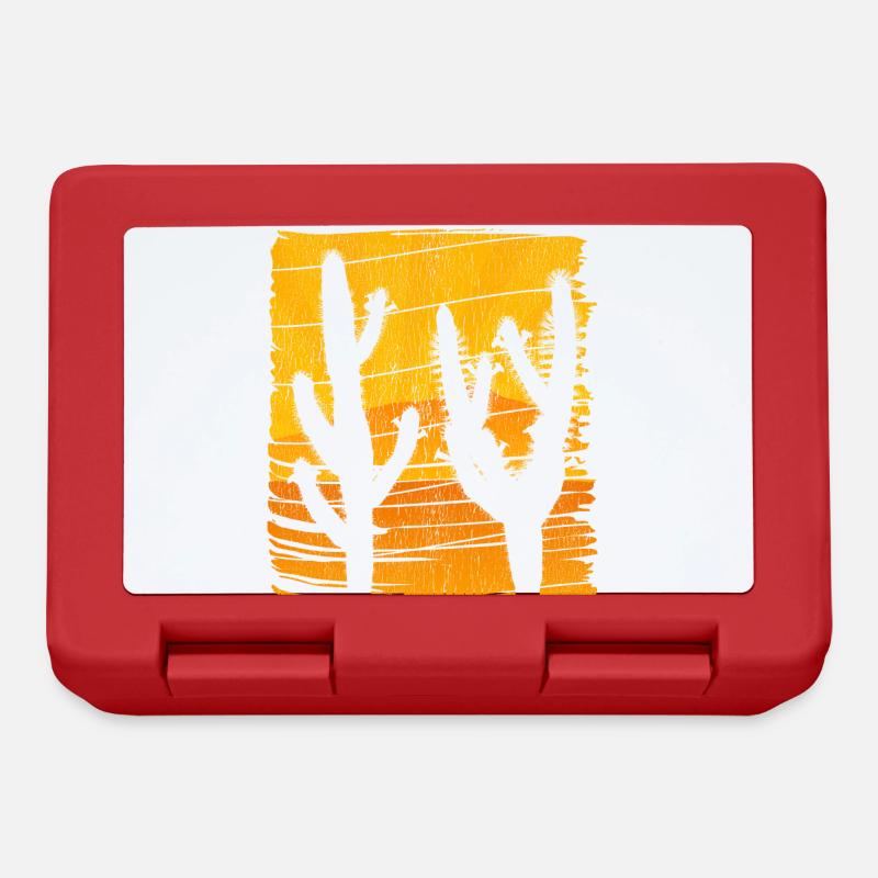 Cactus Cactus Sunset Retro - Lunchbox - red