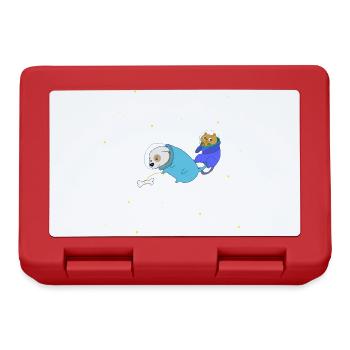 Dog and cat as astronaut in the universe - Lunchbox - red - Front