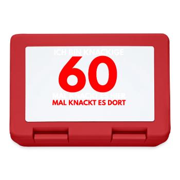 Ich bin knackige 60 mal knackt es hier mal knackt - Brotdose - Rot - Vorne