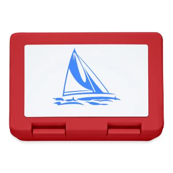 Segelboot - Brotdose - Rot - Vorne