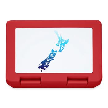 Idée de cadeau de tatouage tribal de carte de Maori de la Nouvelle Zélande - Boîte à goûter - rouge - Devant
