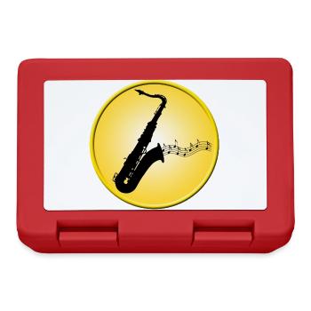 Saxophone / Jazz / Music - Lunchbox - red - Front