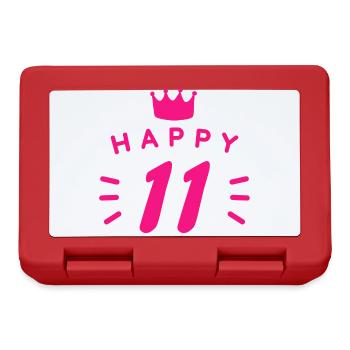 11. Geburtstag 11 Jahre alt Happy Birthday Spruch - Brotdose - Rot - Vorne