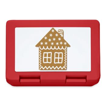 maison de pain d'épice - Boîte à goûter - rouge - Devant