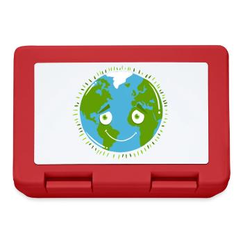 Planète timide TERRE - Boîte à goûter - rouge - Devant