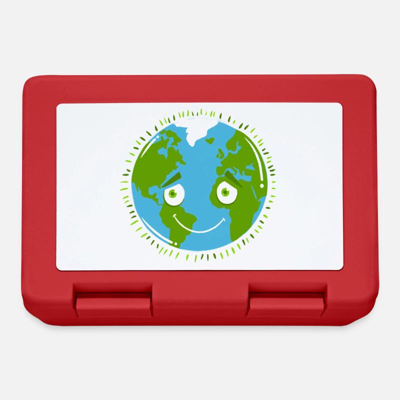 Shy planet EARTH - Lunchbox - red