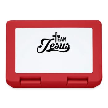Team Jesus, black. - Lunchbox - red - Front