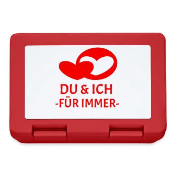 Du & Ich für immer - Brotdose - Rot - Vorne